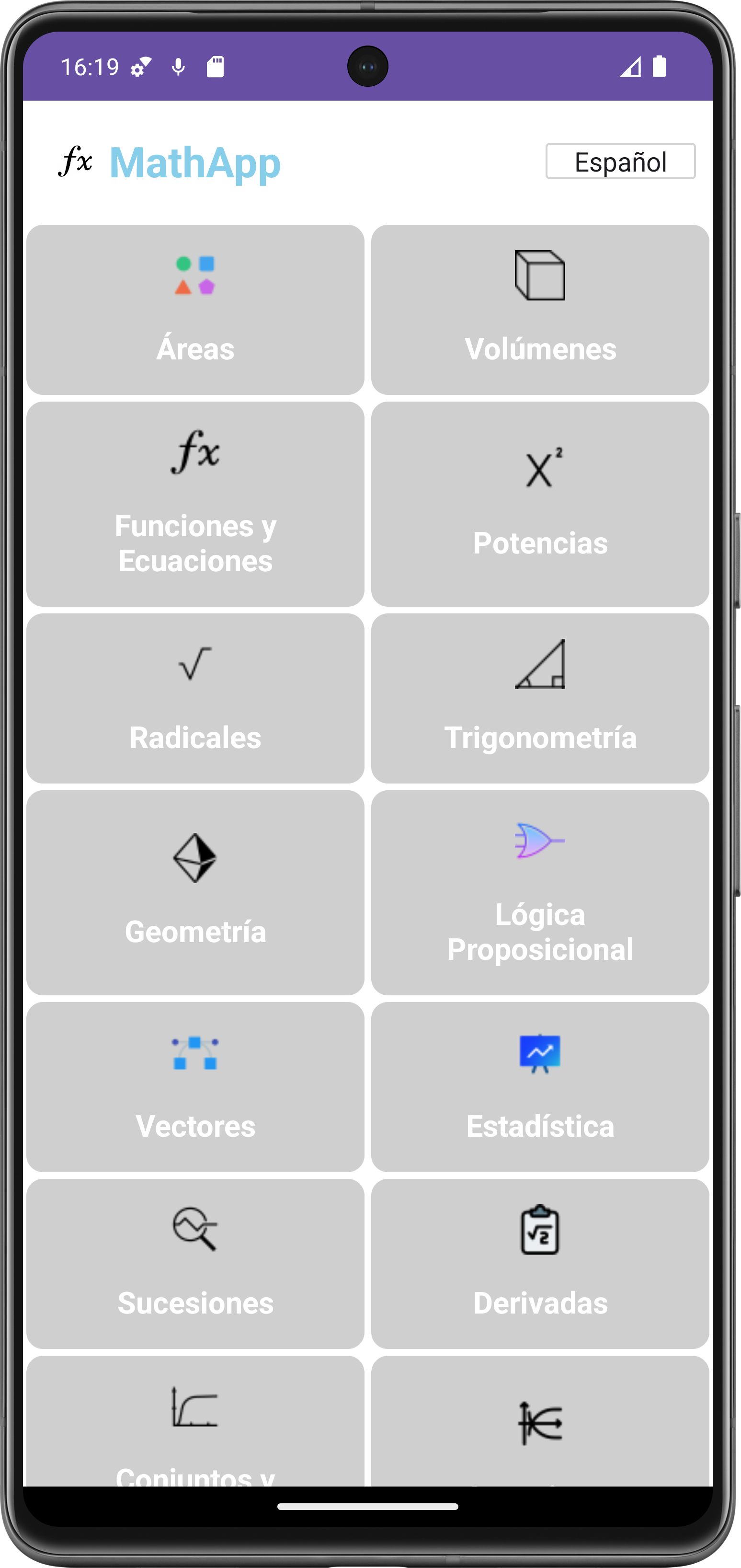 Captura de MathApp: Aprende Matemáticas
