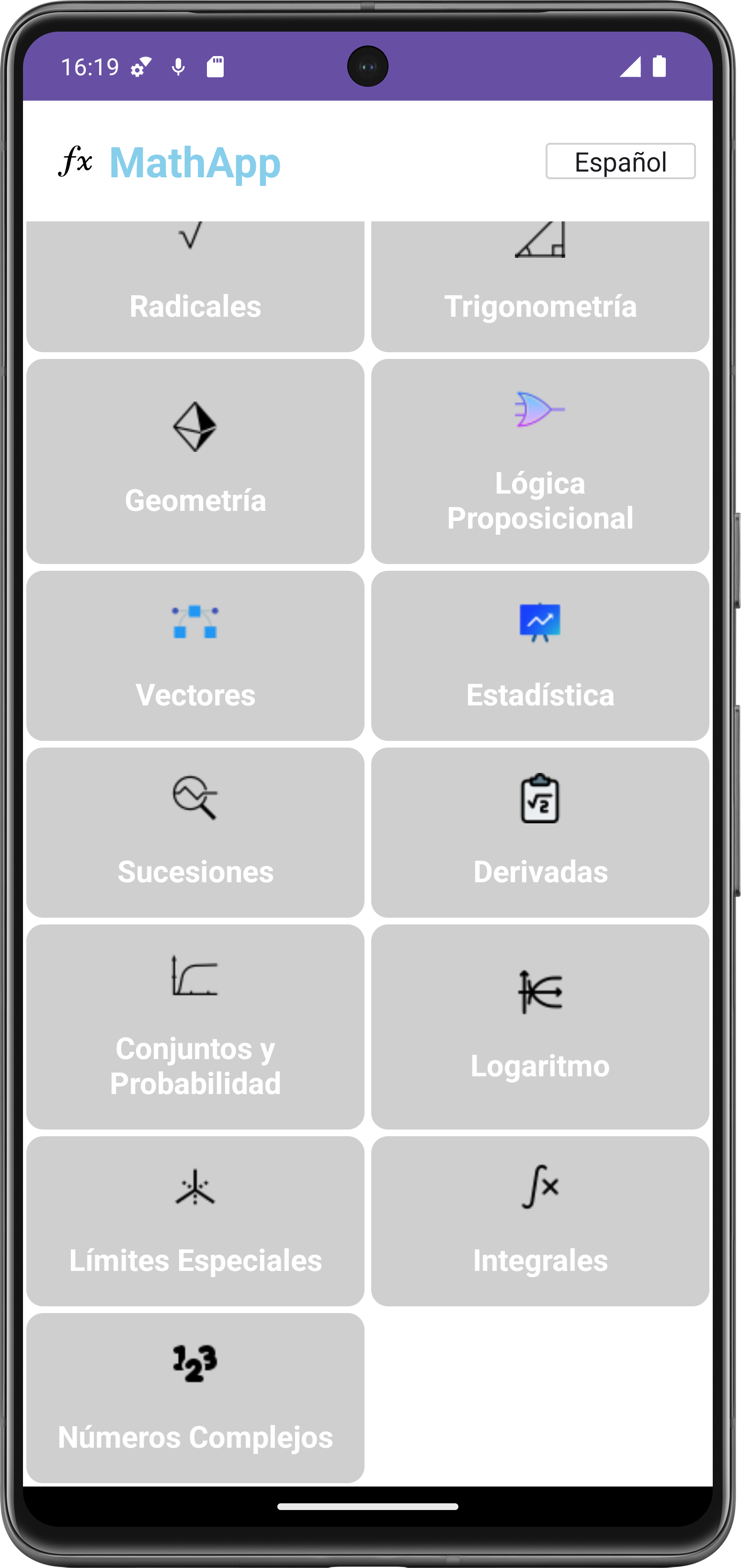 Captura de MathApp: Aprende Matemáticas